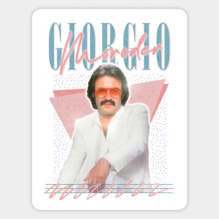 Giorgio Moroder -- Retro Style Fan Art Design T-Shirt Magnet